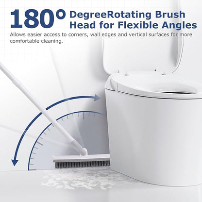 IVYROLL Grout Brush with Long Handle, Floor Cleaning Scrubber with Stiff - Image 5