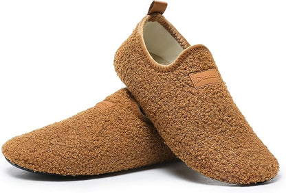 QZKDM Lightweight Slip on Grip Indoor House Slippers Barefoot Non Slip Home by QZKDM