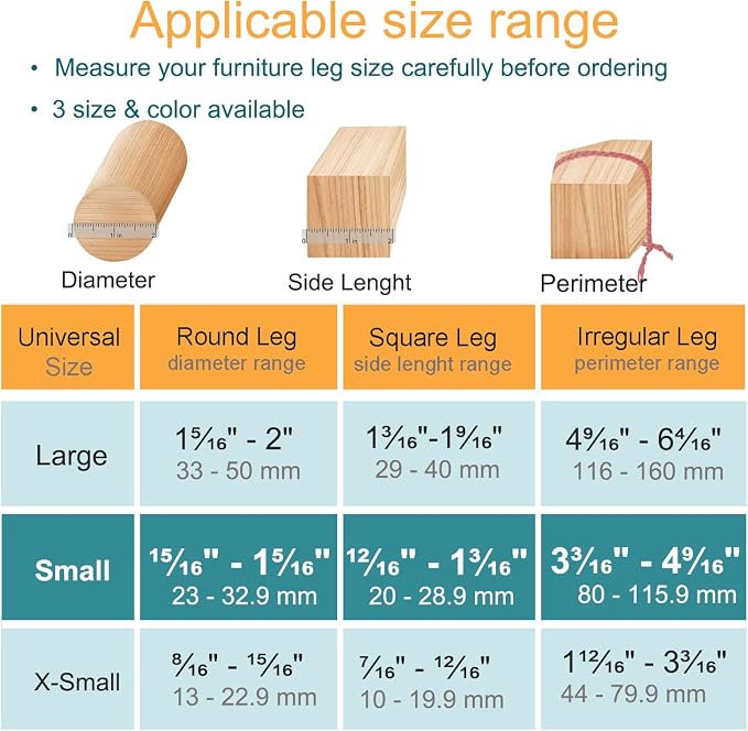 32 Pcs Chair Leg Protectors for Hardwood Floors, OASMU Silicone Felt Furniture - Image 2