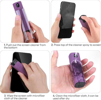 Fingerprint Proof Screen Cleaner, 3 in 1Touchscreen Mist Cleaner Spray Wipe - Image 2