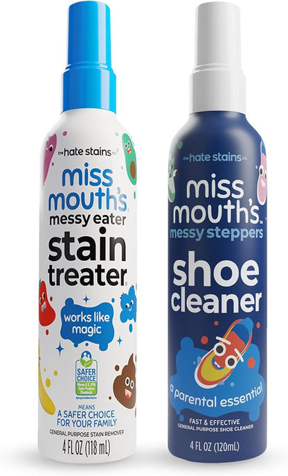Miss Mouth's Messy Eater Stain Treater and Messy Steppers Shoe Cleaner Magic Duo by TheHateStainsCo