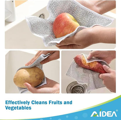 AIDEA Non Scratch Wire Dishcloth 12PK, Wire Dishwashing Rag - Image 5