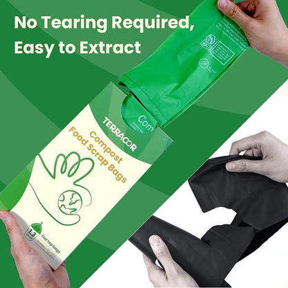 1.3 to 1.6 Gallon Compostable Trash Bags, Food Waste, Dispenser Packs Organic - Image 3