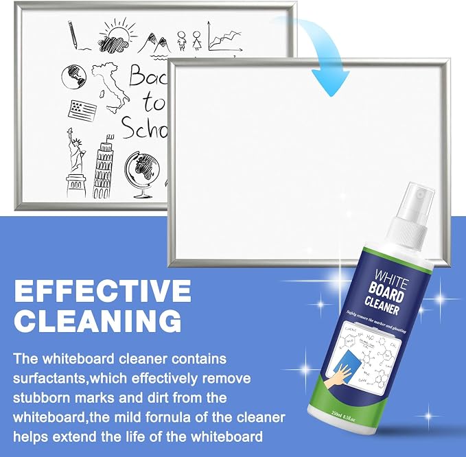 10 Pack Whiteboard Cleaner Spray 8.5oz Dry Erase Board Cleaner - Image 4