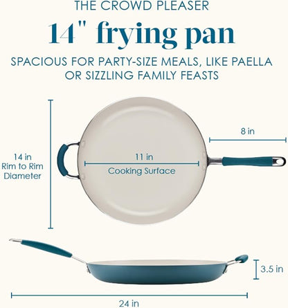Rachael Ray Cucina Ceramic Nonstick Frying Pan/Skillet, Dishwasher Safe - Image 2