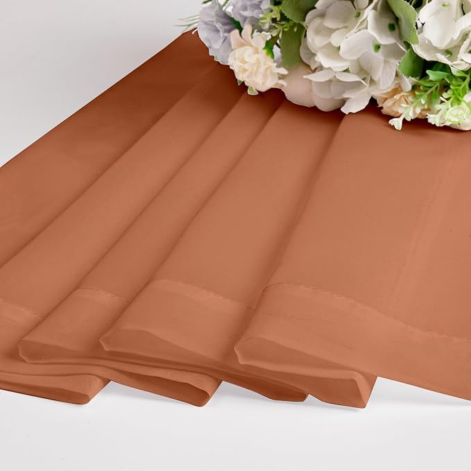 Chyhomenyc Orange Sheer Curtains 96 inches Long 2 Panels, Light Filtering Soft - Image 5