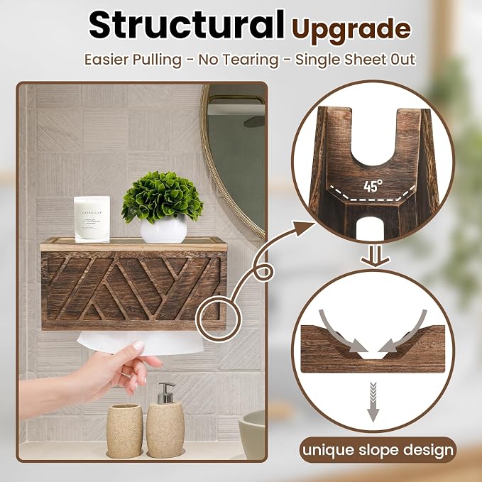 Set of 2 Paper Towel Dispenser Wall Mount, Paper Towel Holder Wall Mounted - Image 4