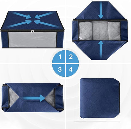 HomeHacks Storage 6-Pack Clothes Organizer Storage Bags Foldable Storage Box - Image 3