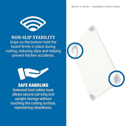 San Jamar Saf-T-Grip Plastic Cutting Board - Image 3