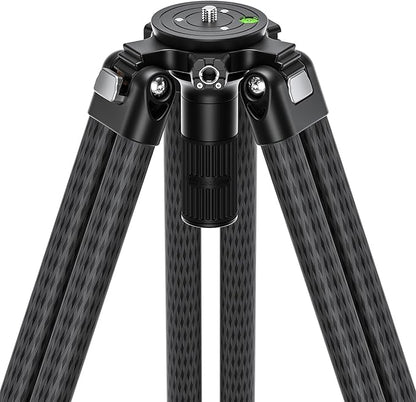 Leofoto LVC-253C+BV-20 Video Tripod, Twin Leg, Integrated Bowl, Leveling Base with Handle, 3 Leg Sections, Fluid Head Set, Lever Release Clamp