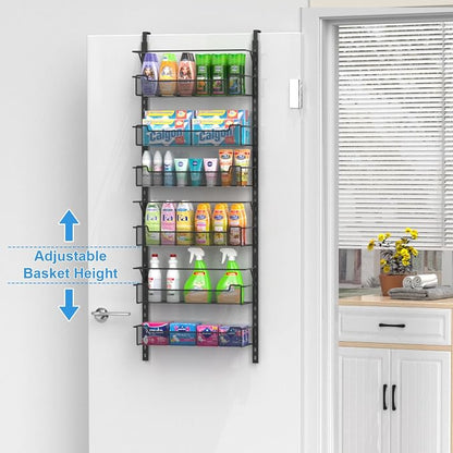 Over the Door Pantry Organizer, 6-Tier Over the Door Organizer - Image 4