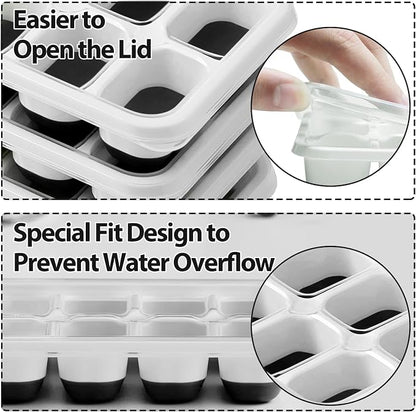 DOQAUS Ice Cube Tray with Lids - Image 4