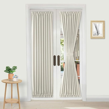 DWCN French Door Curtains – Rod Pocket Thermal Blackout Curtain by DWCN