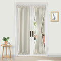 DWCN French Door Curtains – Rod Pocket Thermal Curtain for Doors with Glass Window, Kitchen and Patio Doors for Privacy, 36 X 72 Inches Long, 1 Curtain Panel with Tieback,Ivory