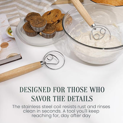 Danish Dough Whisk, Sourdough Bread Whisk - Image 5