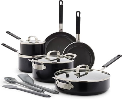 GreenPan x Bobby Flay 13 Piece Nonstick Cookware Pots and Pans Set, PFAS-Free by GreenPan