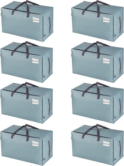 VENO 8 Pack Moving and Storage Bags, Heavy Duty, Alternative to Moving Boxes by Veno