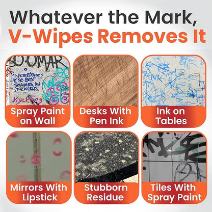 V-Wipes Graffiti Remover Wipes – Pre-Moistened Towels - Image 3