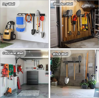 Garage Garden Tool Organizer Wall Mount, Heavy Duty Garage Tool Storage Rack 64 - Image 4