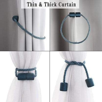 2 Pack Strong Magnetic Curtain Tiebacks Outdoor Elegant Decorative Tie Backs - Image 5