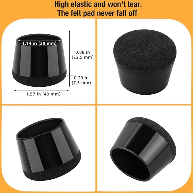 32 Pcs New Chair Leg Floor Protectors, Silicone Chair Leg Protectors - Image 4