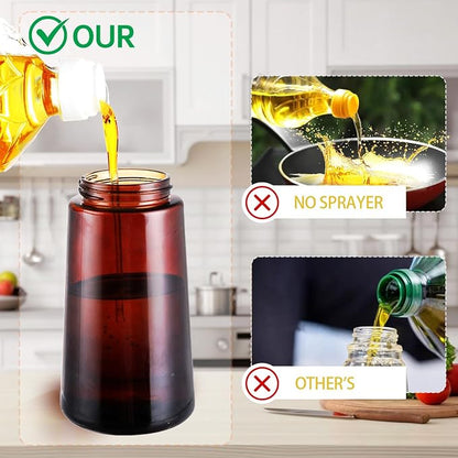 LAKUMIQI 2 in 1 Oil Sprayer for Cooking, 16oz Olive Oil Dispenser Bottle for - Image 5