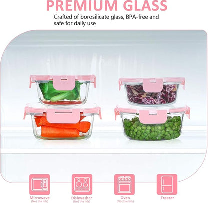 KOMUEE 24 Pieces Glass Food Storage Containers Set, Meal Prep Containers - Image 3