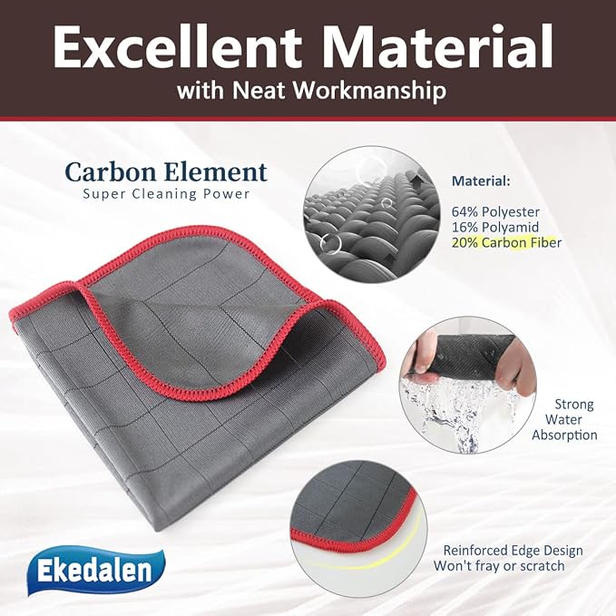 Lint Free Carbon Microfiber Cleaning Cloth Glass Window Polishing Streak Free - Image 3