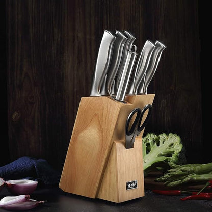 Knife Set, 8 Piece German Stainless Steel Hollow Handle Manual Knife Sharpener - Image 5