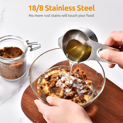 U-Taste Measuring Cups and Spoons Set of 15 : 7 Measuring Cups and 7 Measuring - Image 3