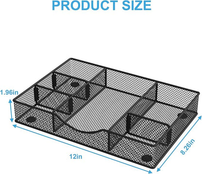 VyGrow Desk Drawer Organizer Tray, Metal Mesh Drawer Organizers Office - Image 2