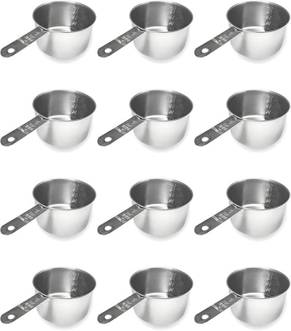 1 Cup Stainless Steel Measuring Cup | Sturdy Metal 250 ml | 240 cc | 8 oz | by Knupp+Co.