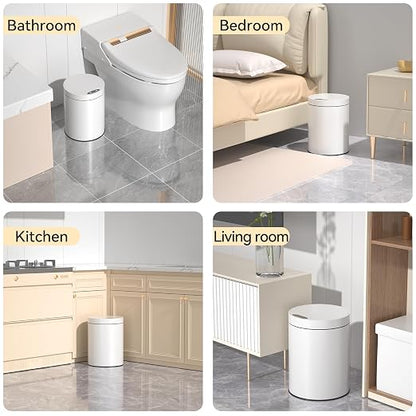Bathroom Trash Can with Lid 2.6 Gallon Stainless Steel TrashCans Automatic - Image 7