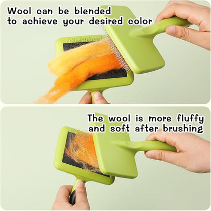 2 Pcs Large Plastic Wool Carders, Needle Felted Carding Brushes Tools - Image 4