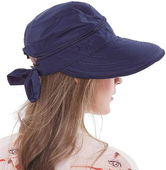 HINDAWI Sun Hats for Women with UV Protection Wide Brim Sun Hat Visor Summer Beach Outdoor Foldable Womens Cap