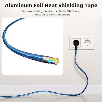 Zonon 2 Rolls Aluminum Foil Tape Heat Shield Tape Barrier Adhesive Reflective - Image 7