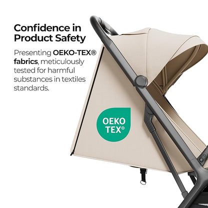 MAMA & BABY Packa Compact Travel Stroller – Lightweight, One-Hand Auto Folding, Portable & Lie-Flat Baby Stroller, Newborns and Toddlers Stroller with UPF 50+ Canopy & Mesh Ventilation