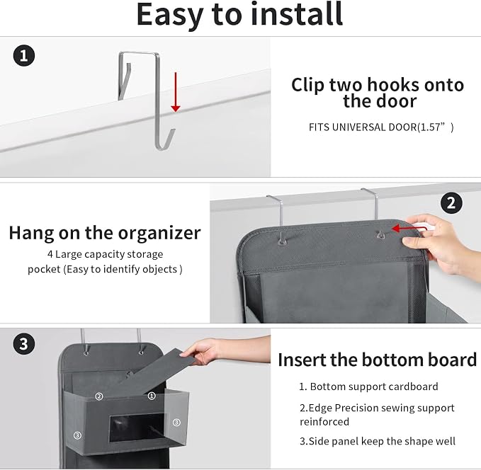 MAX Houser 5-Shelf Over The Door Hanging Organizer - Image 5