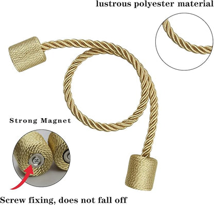 2 Pack Strong Magnetic Curtain Tiebacks Outdoor Elegant Decorative Tie Backs - Image 2