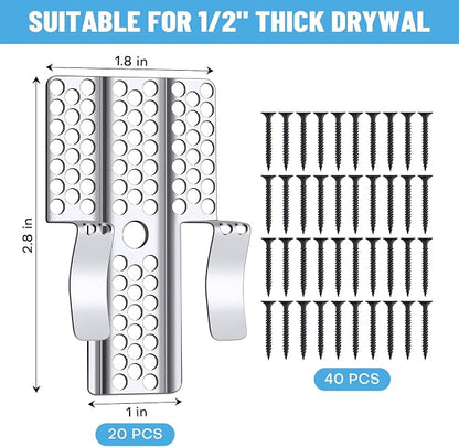 Drywall Repair Clips, 8 Pack Stainless Steel Wall Patch Kit - Image 2