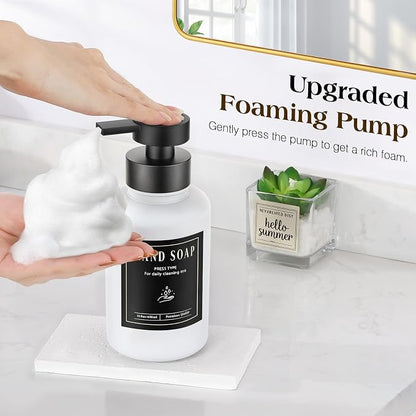 Luxspire Foaming Soap Dispenser, Glass Foam Pump Soap Dispenser, Non-Slip Hand - Image 2