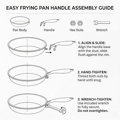 8 Inch Tri-Ply Stainless Steel Hybrid Frying Pan, Ceramic Nonstick Skillet - Image 8