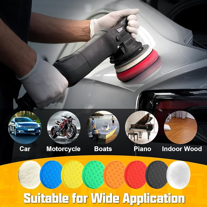 8 Pcs Buffing Polishing Pads, 6 Inch Polishing Pads, Car Compound Buffing - Image 7