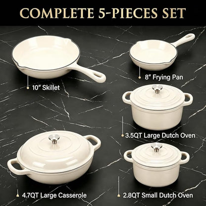 Nonstick Enameled Cast Iron Cookware Set - Image 3