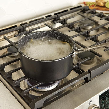 Nordic Ware Basalt Formed Aluminum Sauce Pan, 3 Quart, Ceramic Coating - Image 3