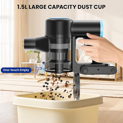 Cordless Vacuum Cleaner with 35Kpa Suction, Battery Vacuum Cleaner with LED - Image 8