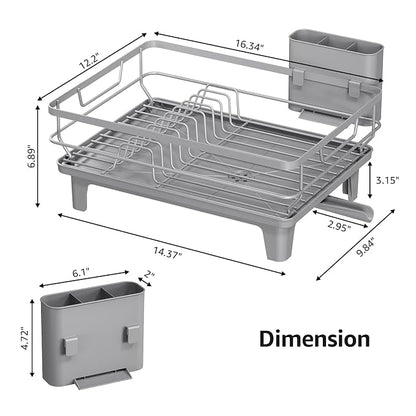 Dish Drying Rack for Kitchen Counter, Space-Saving Dish Rack, Sink Kitchen - Image 9