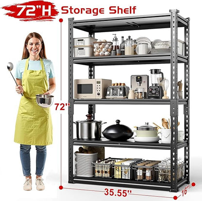 TigerParty 2050LBS Heavy Duty Garage Shelving, 5-Tier Adjustable Storage Shelves - Image 2