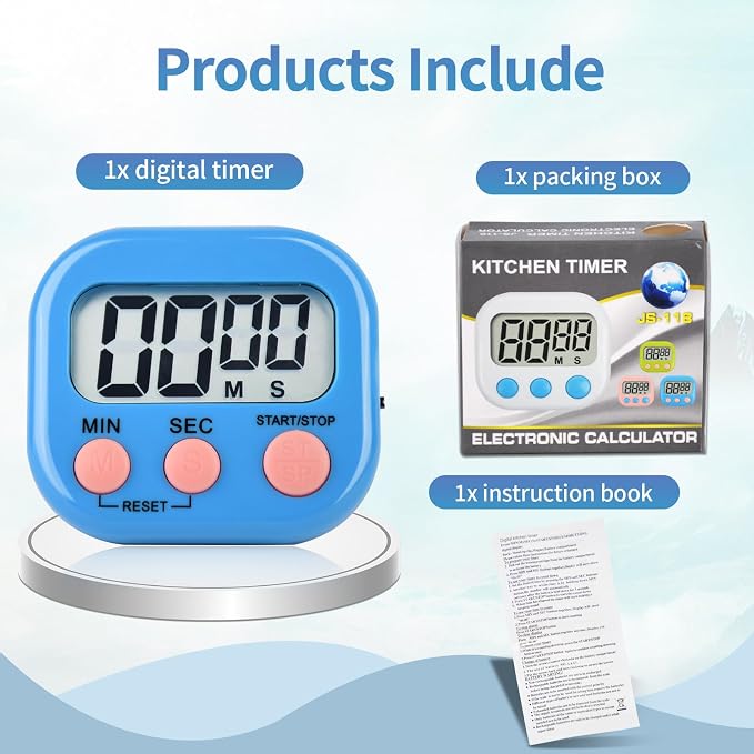 4 Pack Digital Kitchen Timer Magnetic Digital Timer - Image 3