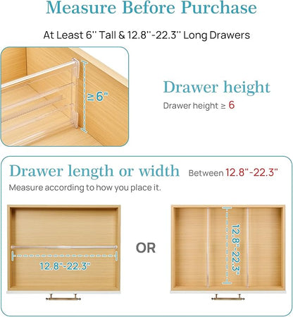 Vtopmart 8 Pack 6" Tall Upgrade Drawer Dividers - Image 2